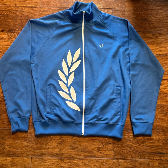 Vintage Fread Perry Tracksuit Hoodie Full Zip Big logo size large - Picture 11 of 15